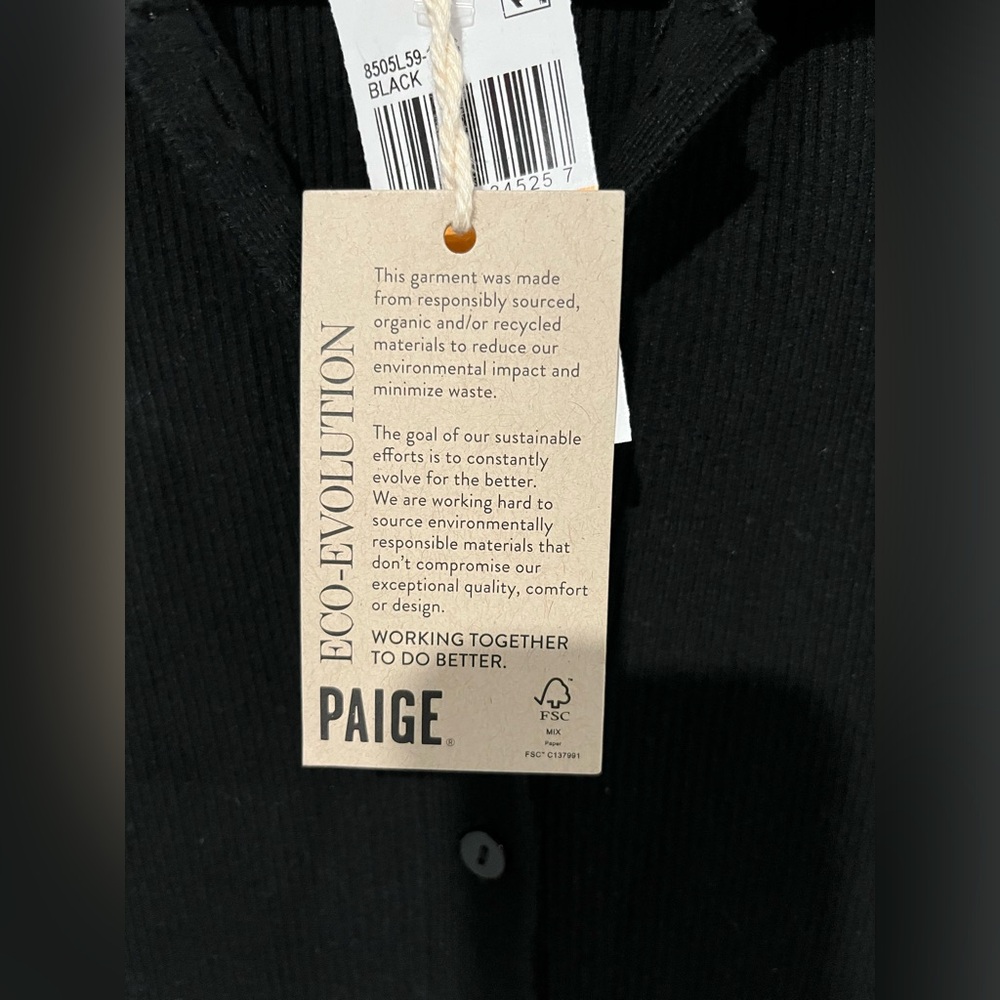 PAIGE Sundara Slim Midi Dress | black | size S - Picture 8 of 9